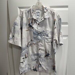 Men's Guy Harvey button down shirt Fish print size Large